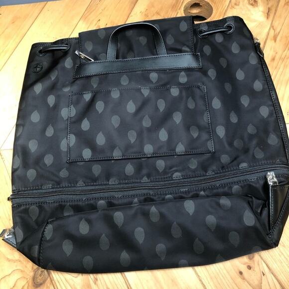 NWT Helen Kaminski Black Giorgia Nylon Convertible Backpack Bag